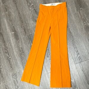 Zara Women’s Orange Wide Leg Slacks Pants Size XS